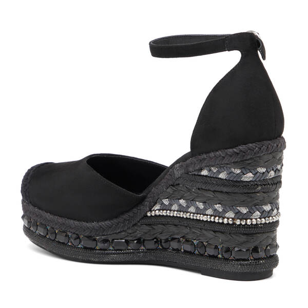 Siyah Tekstil Kadın Sandalet - K26Y1SN68724-I46 - 4