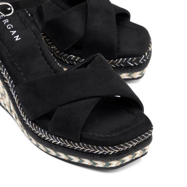 Siyah Tekstil Kadın Sandalet - K26Y1SN68725-I46 - 3
