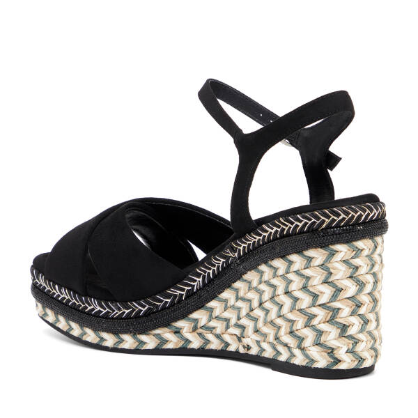Siyah Tekstil Kadın Sandalet - K26Y1SN68725-I46 - 4
