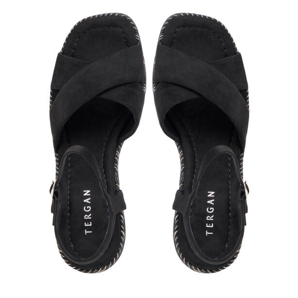 Siyah Tekstil Kadın Sandalet - K26Y1SN68725-I46 - 5