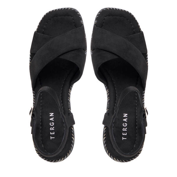 Siyah Tekstil Kadın Sandalet - K26Y1SN68725-I46 - 5