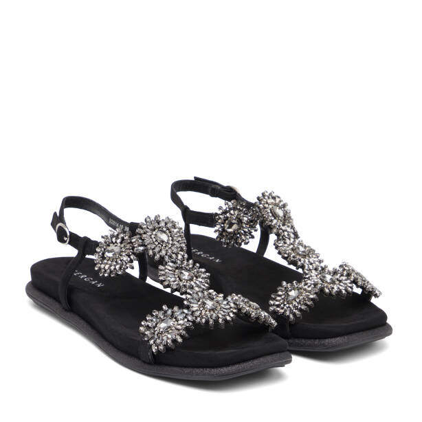 Siyah Tekstil Kadın Sandalet - K26Y1SN68728-I46 - 2