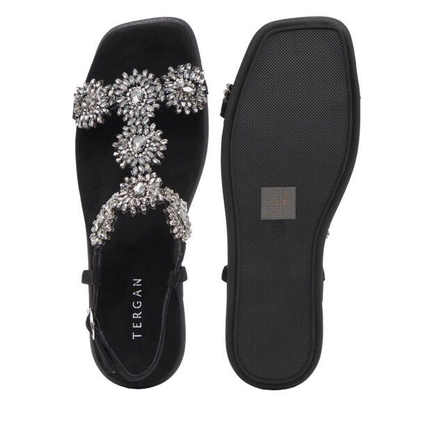 Siyah Tekstil Kadın Sandalet - K26Y1SN68728-I46 - 6