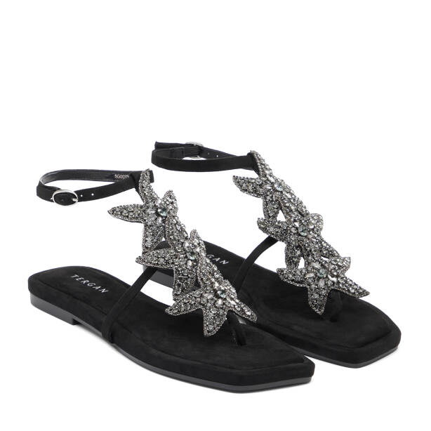 Siyah Tekstil Kadın Sandalet - K26Y1SN68729-I46 - 2