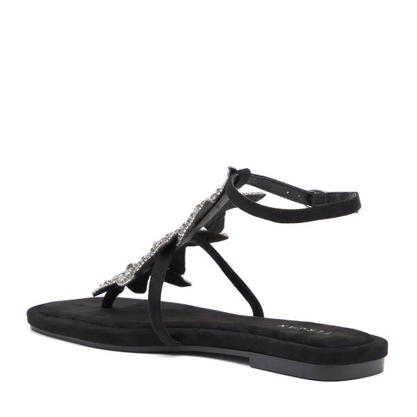 Siyah Tekstil Kadın Sandalet - K26Y1SN68729-I46 - 4