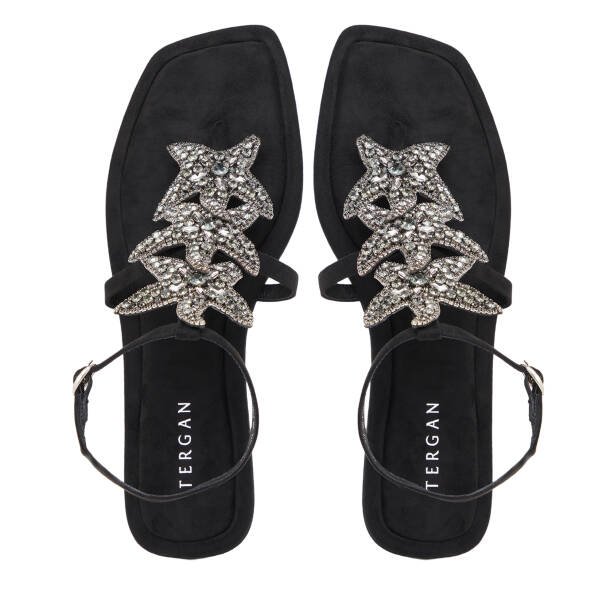 Siyah Tekstil Kadın Sandalet - K26Y1SN68729-I46 - 5