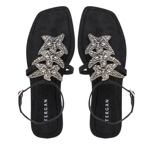 Siyah Tekstil Kadın Sandalet - K26Y1SN68729-I46 - 5