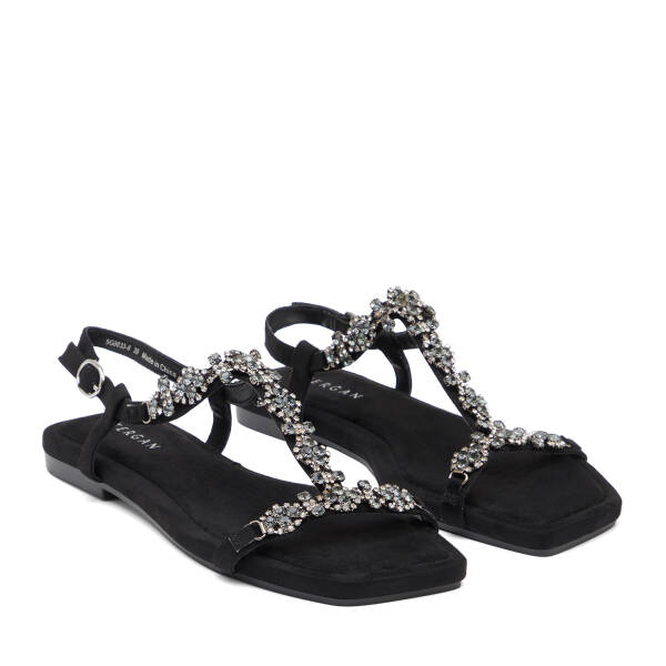 Siyah Tekstil Kadın Sandalet - K26Y1SN68730-I46 - 2