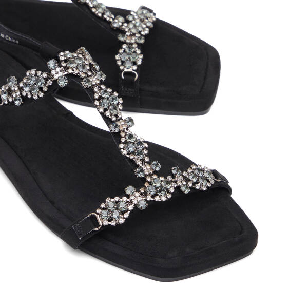 Siyah Tekstil Kadın Sandalet - K26Y1SN68730-I46 - 3