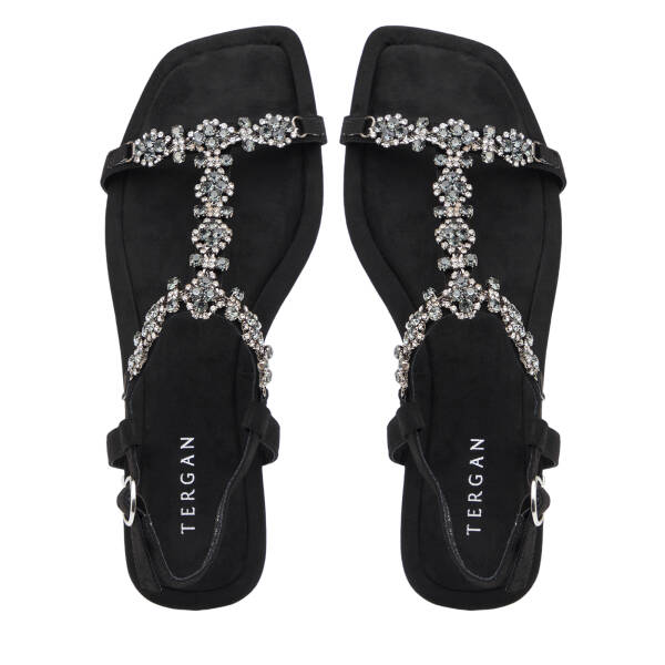 Siyah Tekstil Kadın Sandalet - K26Y1SN68730-I46 - 5