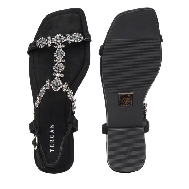 Siyah Tekstil Kadın Sandalet - K26Y1SN68730-I46 - 6