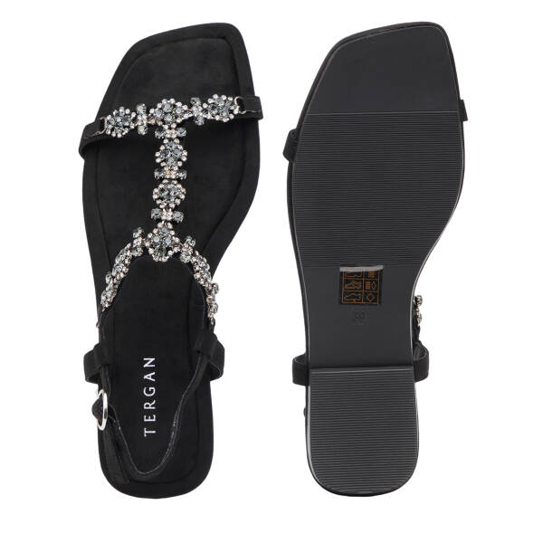 Siyah Tekstil Kadın Sandalet - K26Y1SN68730-I46 - 6