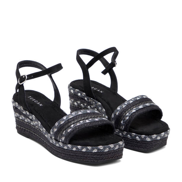 Siyah Tekstil Kadın Sandalet - K26Y1SN68731-I46 - 2