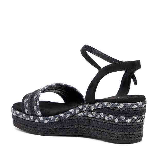 Siyah Tekstil Kadın Sandalet - K26Y1SN68731-I46 - 4