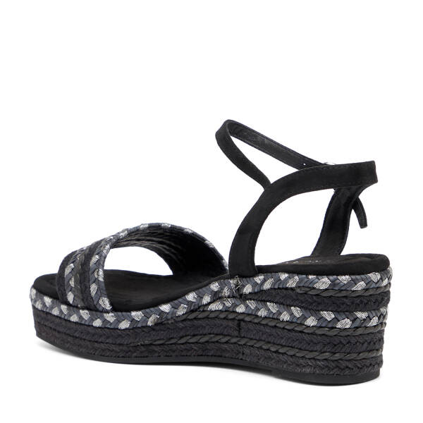 Siyah Tekstil Kadın Sandalet - K26Y1SN68731-I46 - 4