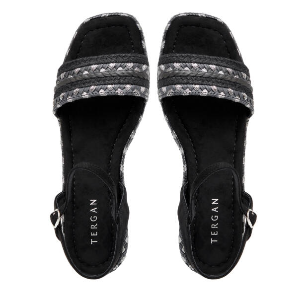 Siyah Tekstil Kadın Sandalet - K26Y1SN68731-I46 - 5