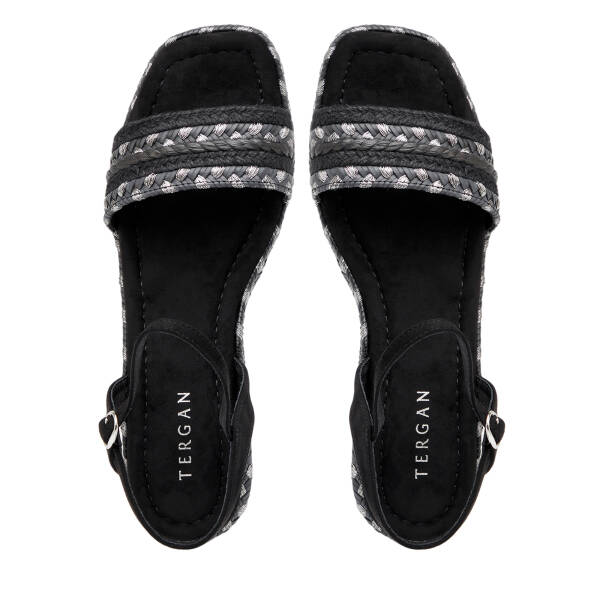 Siyah Tekstil Kadın Sandalet - K26Y1SN68731-I46 - 5