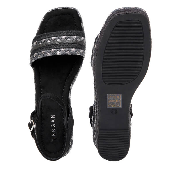 Siyah Tekstil Kadın Sandalet - K26Y1SN68731-I46 - 6