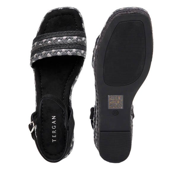 Siyah Tekstil Kadın Sandalet - K26Y1SN68731-I46 - 6