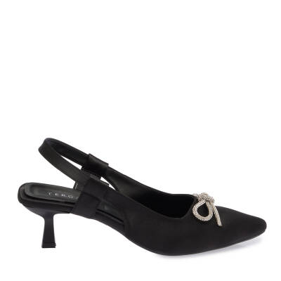 Siyah Tekstil Kadın Stiletto - K24I1AY67330-A10 - 3