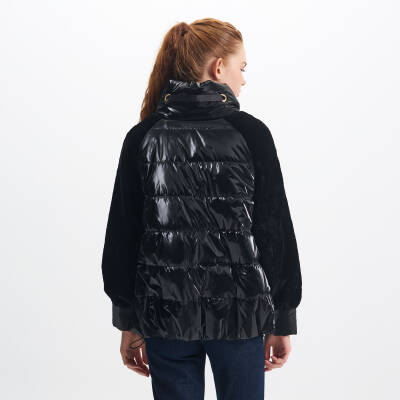 Siyah Tekstil - Kürk Kadın Deri Mont - K23IKM320365-R8X - 4