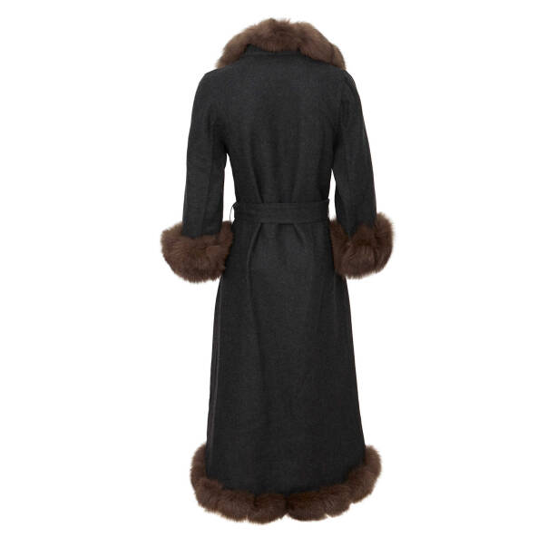 Siyah Tekstil - Kürk Kadın Kürk Kaban - K23KKM320380-R30 - 4