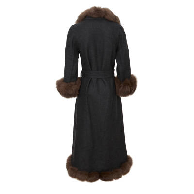 Siyah Tekstil - Kürk Kadın Kürk Kaban - K23KKM320380-R30 - 4