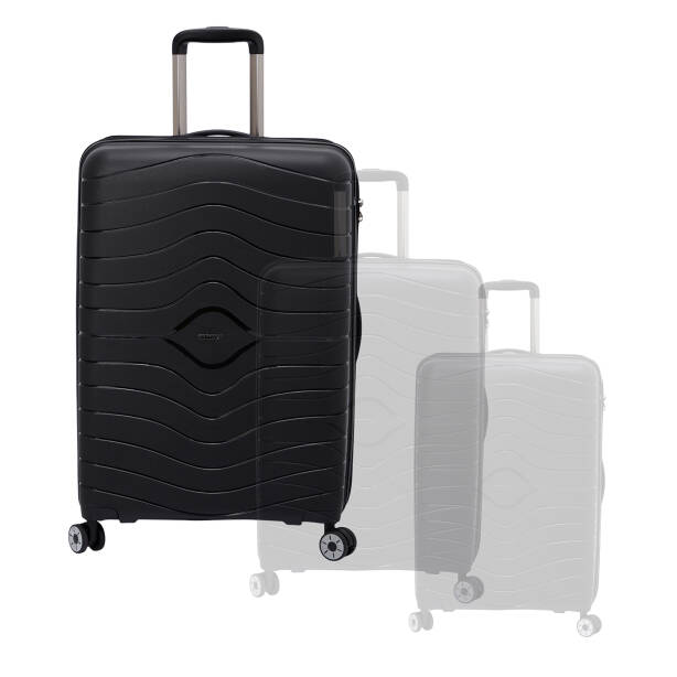 Siyah Unisex Büyük Boy Valiz - S1SC00048228-D62 - 6