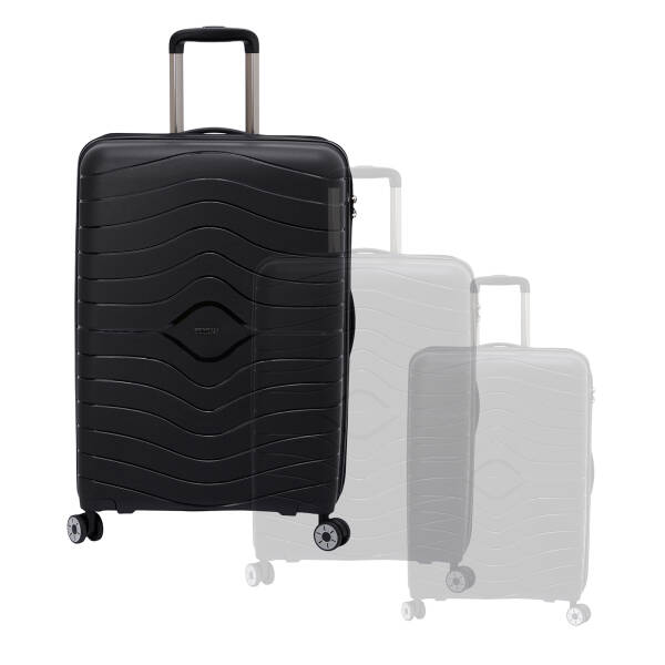 Siyah Unisex Büyük Boy Valiz - S1SC00048228-D62 - 6