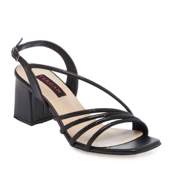 Siyah Vegan Kadın Abiye Ayakkabı - K24Y1AY67395-D62 - 2