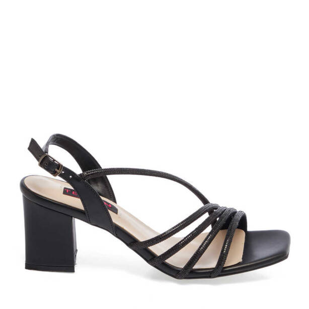 Siyah Vegan Kadın Abiye Ayakkabı - K24Y1AY67395-D62 - 1