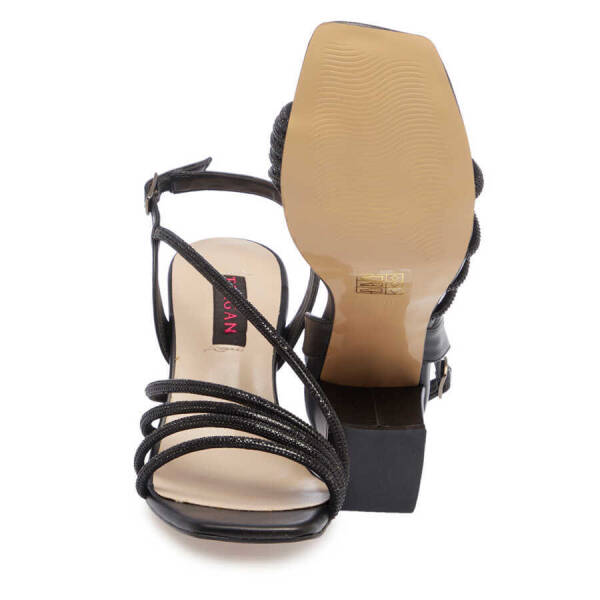 Siyah Vegan Kadın Abiye Ayakkabı - K24Y1AY67395-D62 - 4