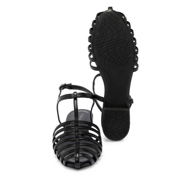 Siyah Vegan Kadın Sandalet - K24Y1SN67086-O3C - Tergan