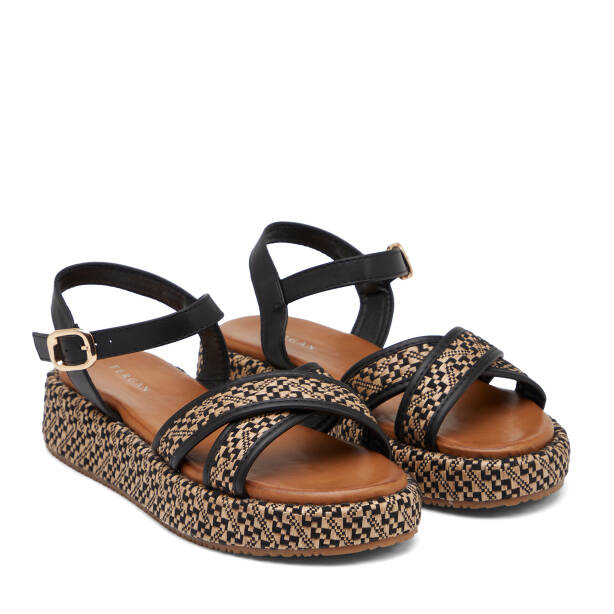 Siyah Vegan Kadın Sandalet - K26Y1SN68721-O3C - 2