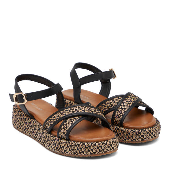 Siyah Vegan Kadın Sandalet - K26Y1SN68721-O3C - 2