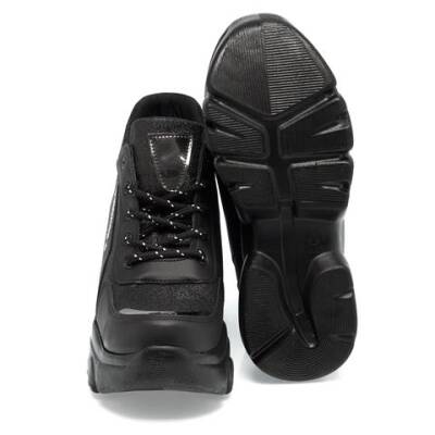  Siyah Vegan Kadın Sneaker - K23S1AY66976-Q0V - 4