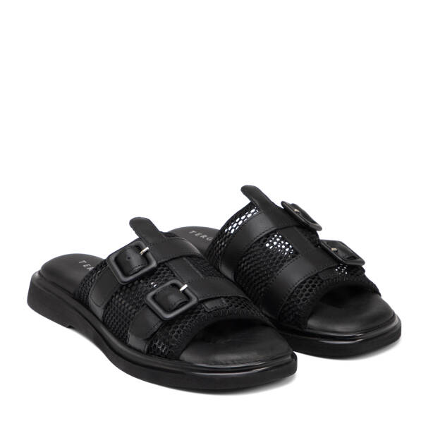 Siyah Vegan Kadın Terlik - K25Y1TR67957-Q0V - 2