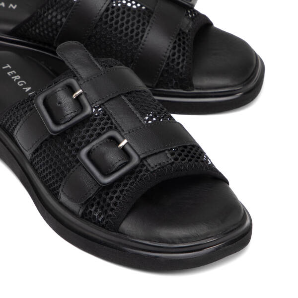 Siyah Vegan Kadın Terlik - K25Y1TR67957-Q0V - 3