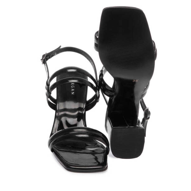 Siyah Vegan Kadın Topuklu Ayakkabı - K24Y1AY67083-Q4V - 4