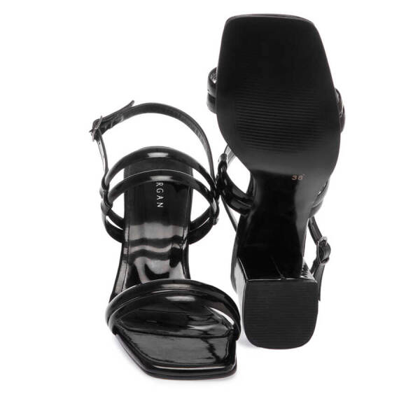 Siyah Vegan Kadın Topuklu Ayakkabı - K24Y1AY67083-Q4V - 4