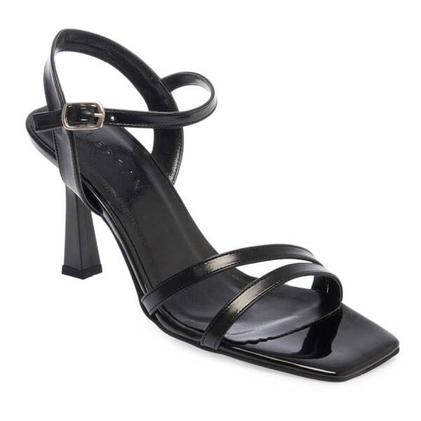 Siyah Vegan Kadın Topuklu Ayakkabı - K24Y1AY67320-O3C - 2