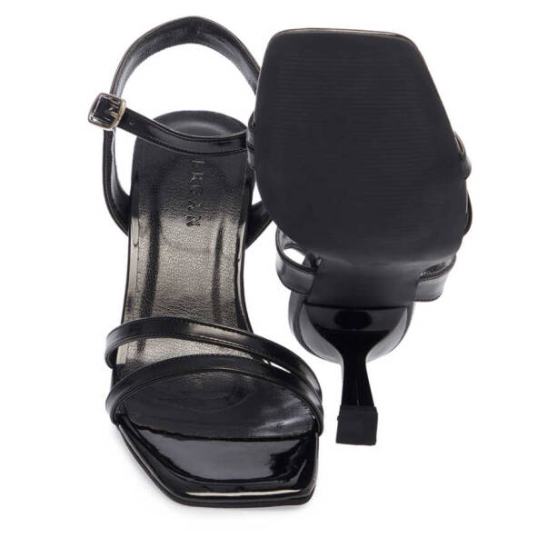 Siyah Vegan Kadın Topuklu Ayakkabı - K24Y1AY67320-O3C - 4