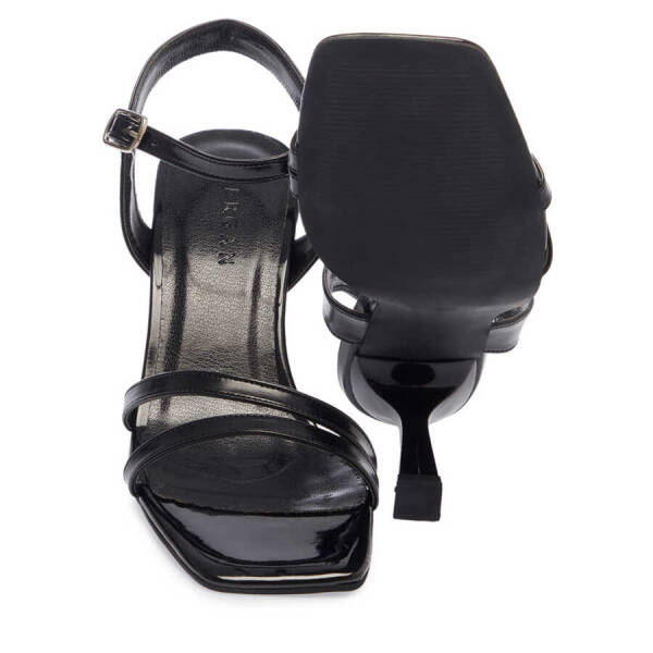 Siyah Vegan Kadın Topuklu Ayakkabı - K24Y1AY67320-O3C - 4