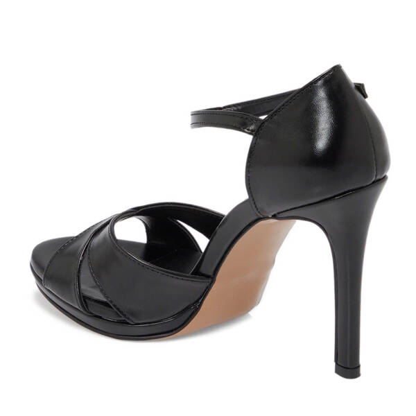 Siyah Vegan Kadın Topuklu Ayakkabı - K25Y1AY67811-D62 - 3