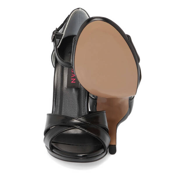 Siyah Vegan Kadın Topuklu Ayakkabı - K25Y1AY67811-D62 - 4