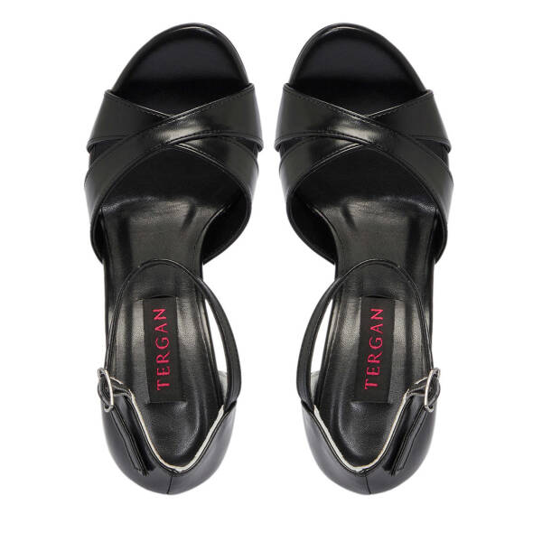 Siyah Vegan Kadın Topuklu Ayakkabı - K25Y1AY67811-D62 - 5