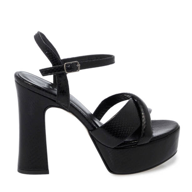 Siyah Vegan Kadın Topuklu Ayakkabı - K25Y1AY67828-O3C 