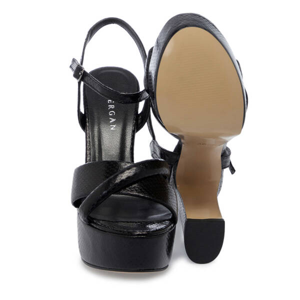 Siyah Vegan Kadın Topuklu Ayakkabı - K25Y1AY67828-O3C - 4