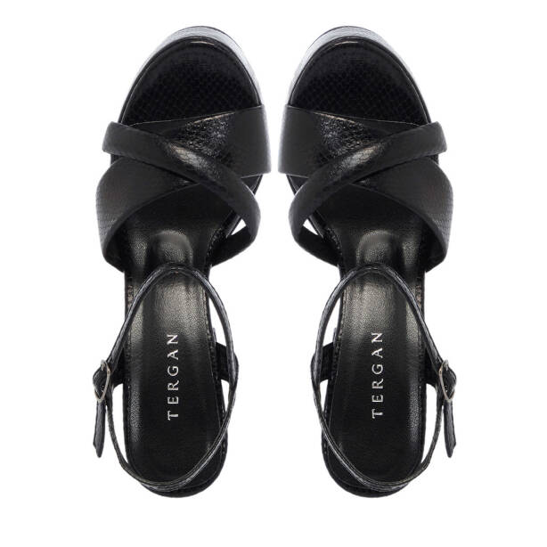 Siyah Vegan Kadın Topuklu Ayakkabı - K25Y1AY67828-O3C - 5