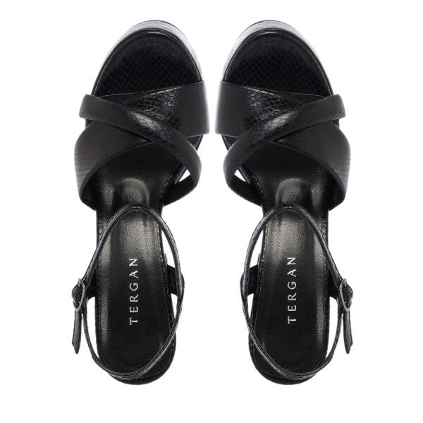 Siyah Vegan Kadın Topuklu Ayakkabı - K25Y1AY67828-O3C - 5